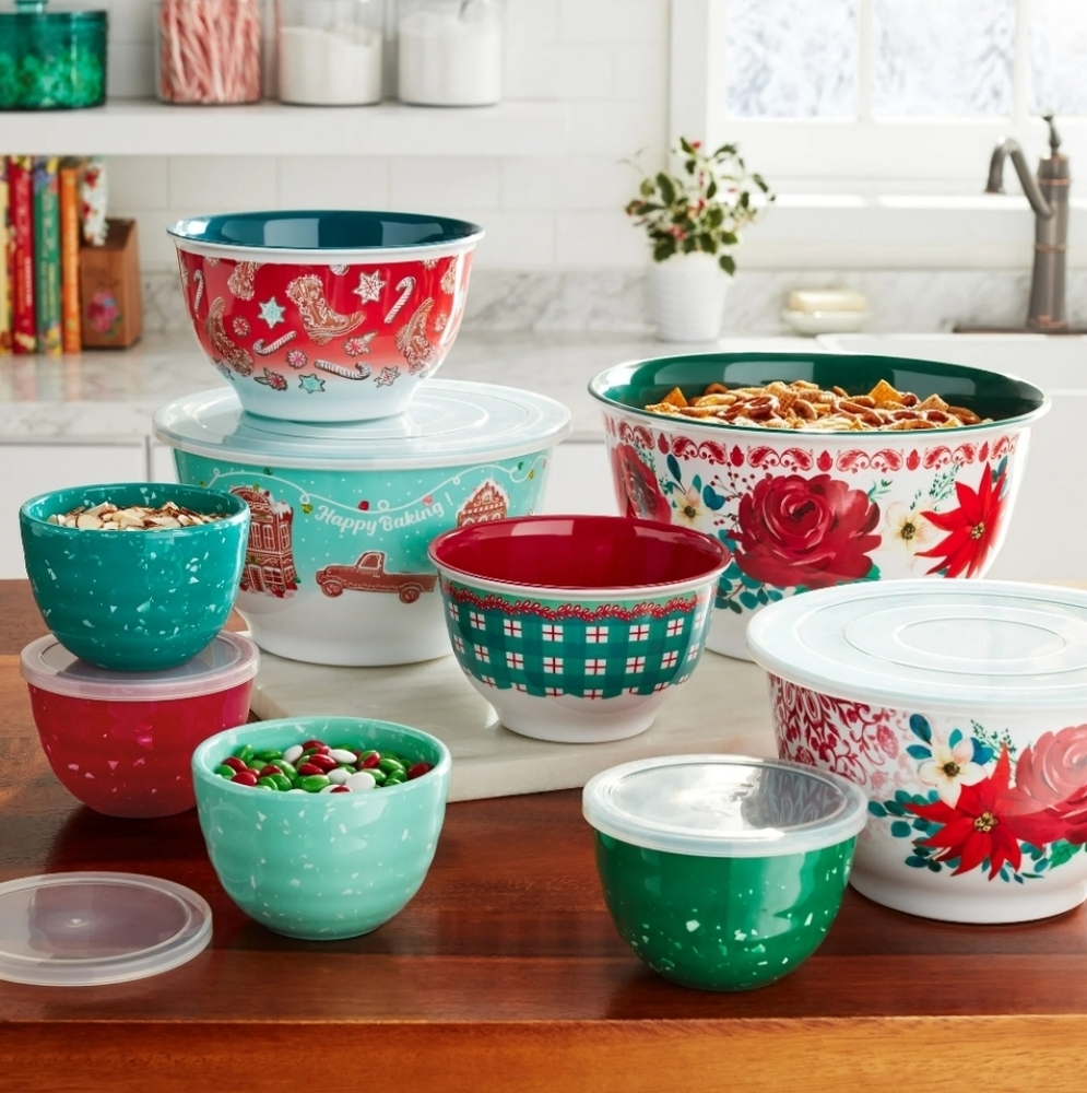 Pioneer Woman Wishful Winter 18pc Bowl Set